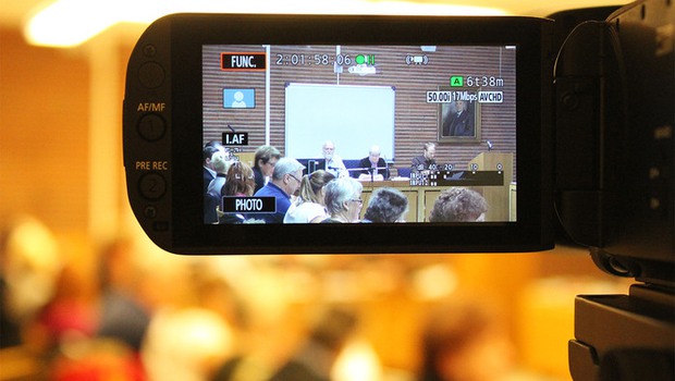 Bild från ett möte med kommunfullmäktige